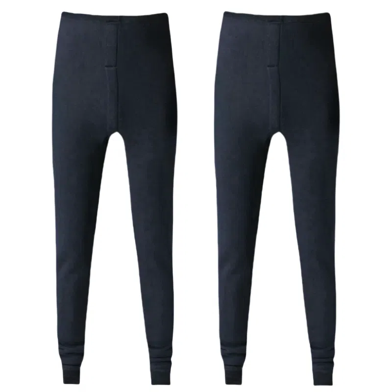 兰缪 加厚摇粒绒青少年秋裤高弹修身不紧绷螺纹收口防风新升级抗寒舒适透气保暖裤 男款