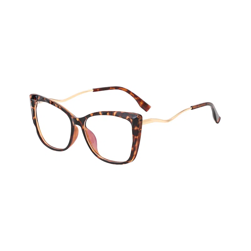 【联系客服可选配镜套餐】 佐川 个性眼镜框 复古眼镜 个性设计可配防蓝光变色 板材加金属 猫眼 光学镜架 男女同款情侣款