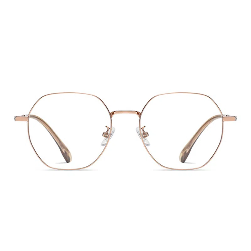 莫拉克 防蓝光 茶色 金丝 光学镜架 女款