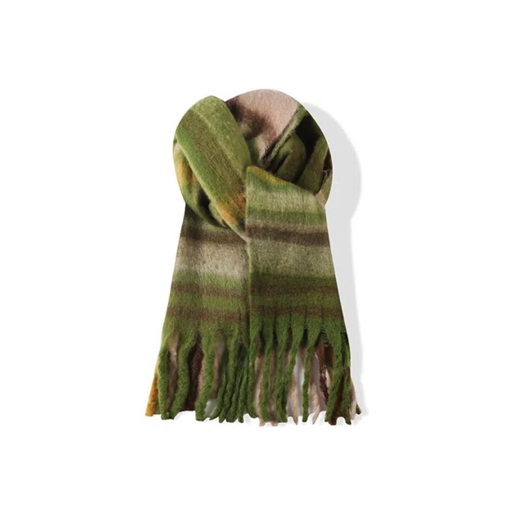 梦特娇 美拉德色系加厚长款保暖氛围感 绒线围巾 男款