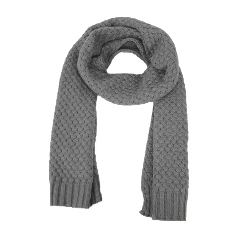 北极绒 韩式高级感针织加厚保暖围脖 绒线围巾 男女同款情侣款