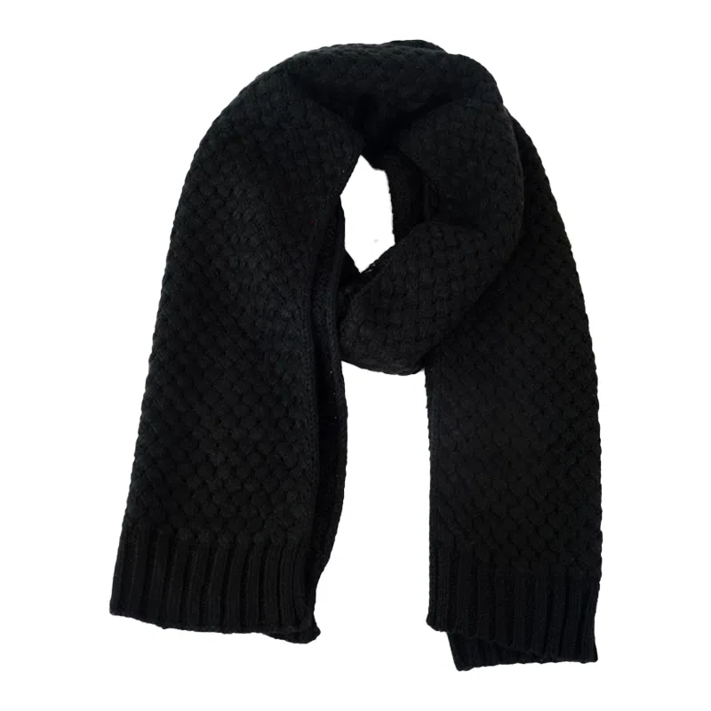 北极绒 韩式高级感针织加厚保暖围脖 绒线围巾 男女同款情侣款