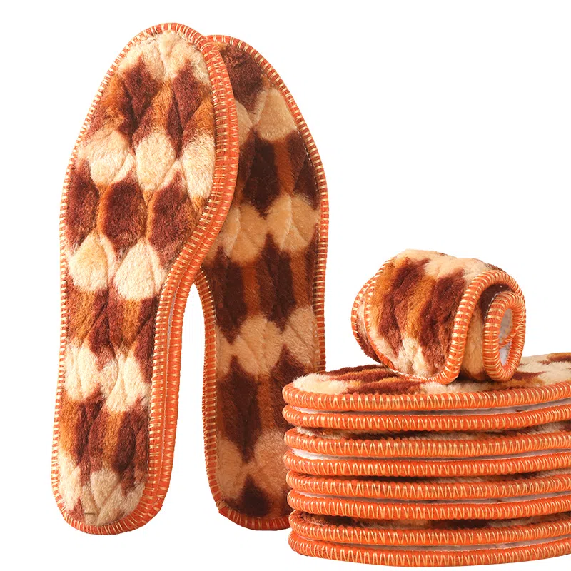 足印部落 保暖加绒软底舒适防寒防冻 毛毡 无纺布 鞋垫 男女同款情侣款