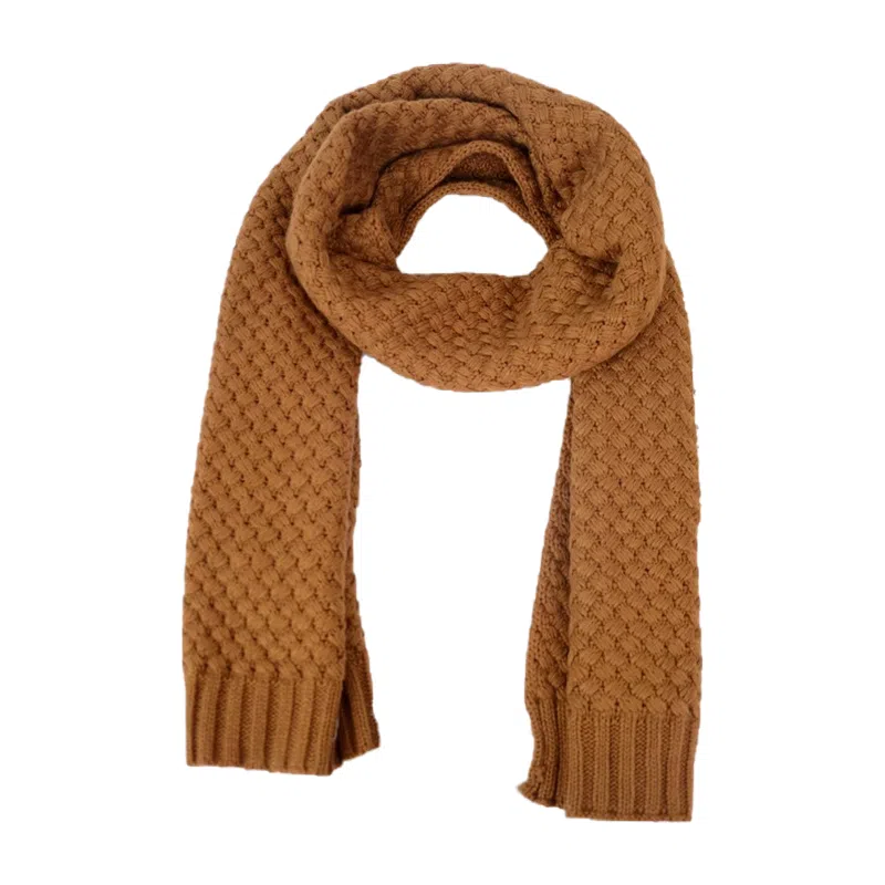 北极绒 韩式高级感针织加厚保暖围脖 绒线围巾 男女同款情侣款