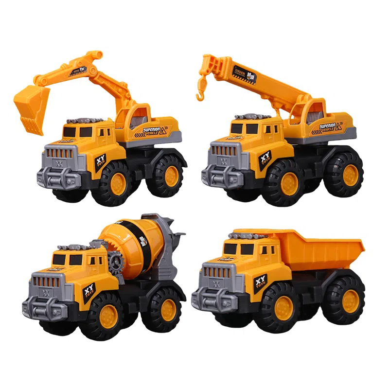 小牧马 惯性挖掘机吊车搅拌机铲车工程车 玩具