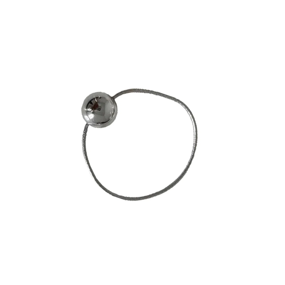 贯古今 一对装闪亮银色圆球皮筋女扎头高弹力耐用不伤发头绳简约气质 尼龙 发圈 女款