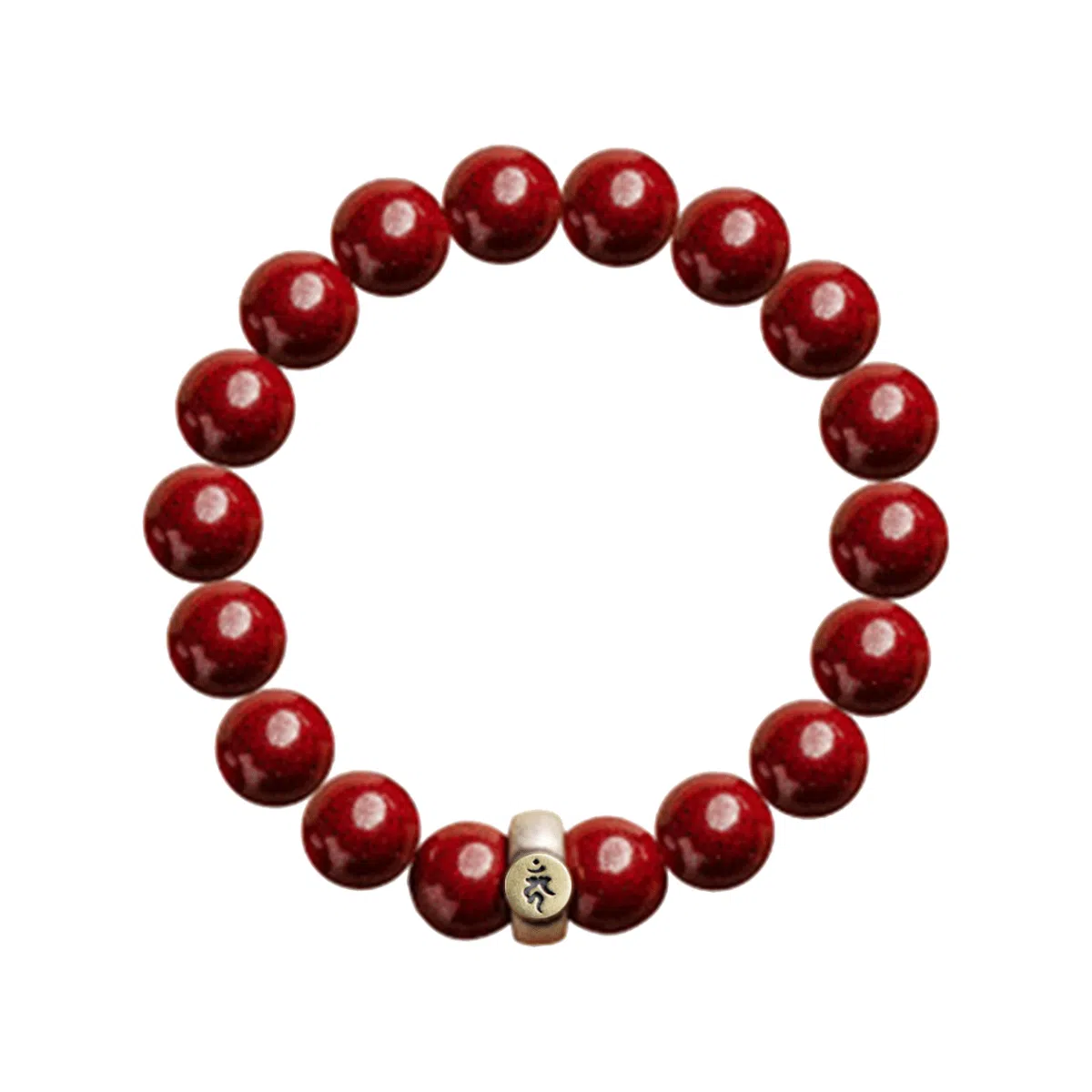 盈满堂 生肖龙年原矿佛珠 再造辰砂朱砂 手串 男女同款情侣款
