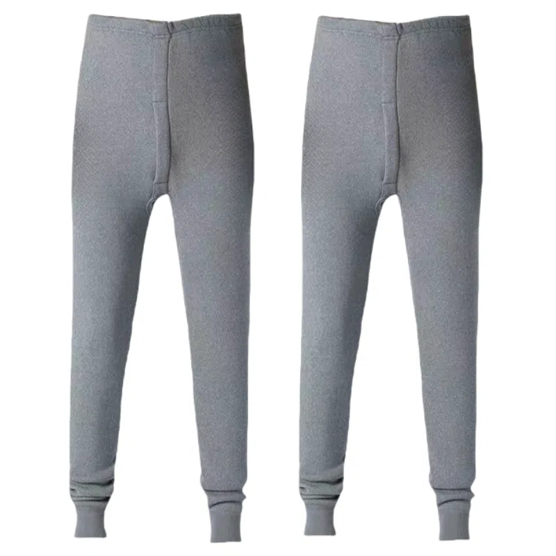 兰缪 加厚摇粒绒青少年秋裤高弹修身不紧绷螺纹收口防风新升级抗寒舒适透气保暖裤 男款