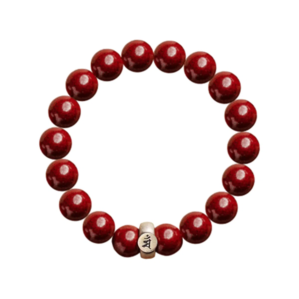 盈满堂 生肖龙年原矿佛珠 再造辰砂朱砂 手串 男女同款情侣款