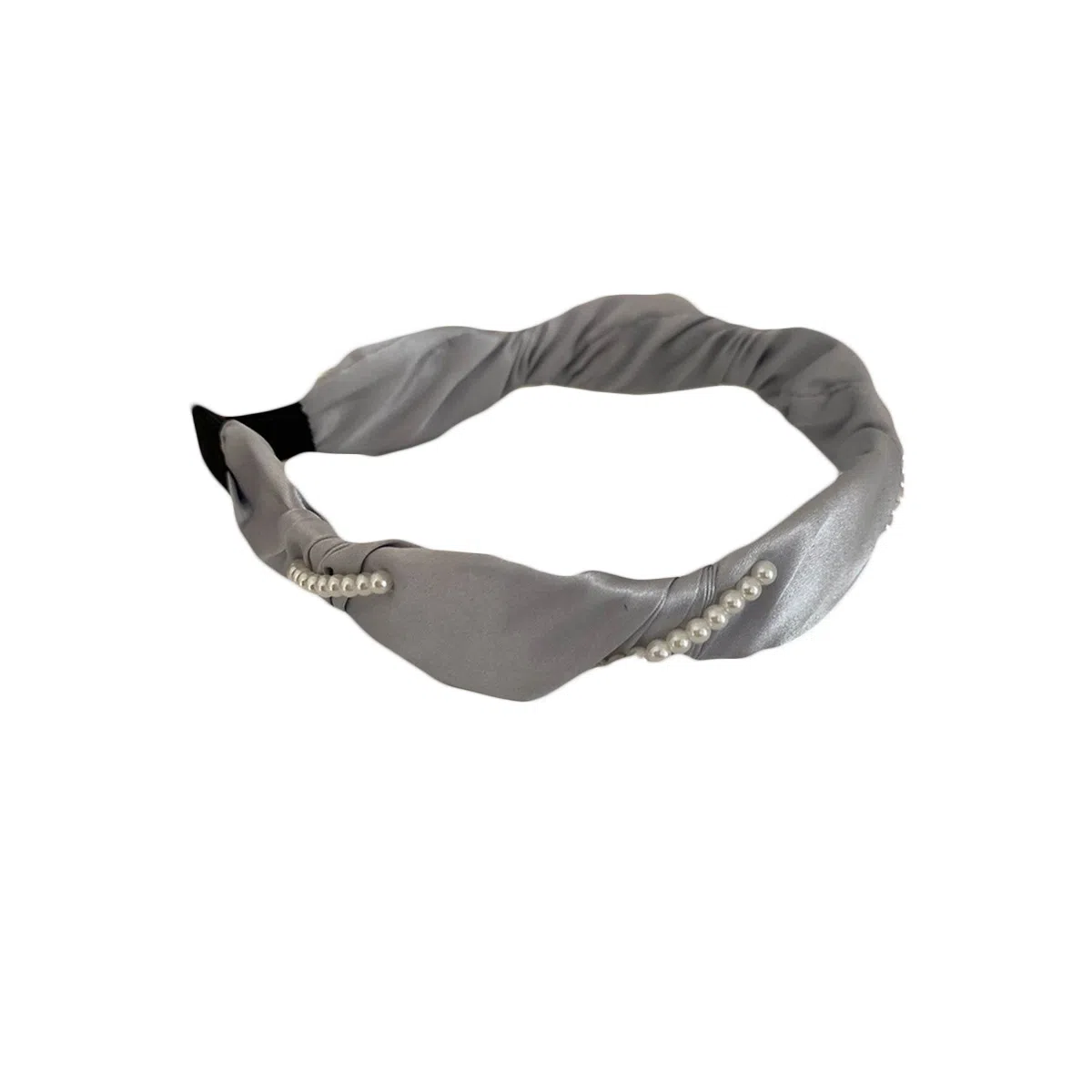 贯古今 珍珠缠绕手工女洗脸简约发卡简约头箍高级感洋气时尚防滑头饰 布艺 发箍 女款