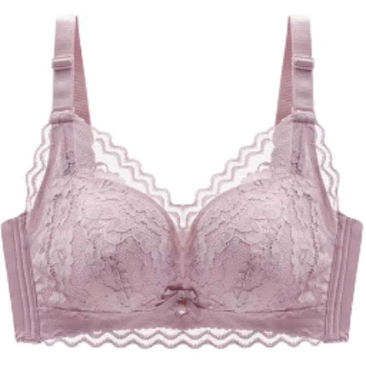 北极绒 小胸聚拢收副乳防下垂提拉调整型蕾丝无钢圈文胸 女款