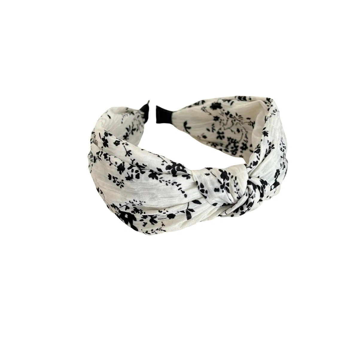 贯古今 新中式宽边水墨高级感碎花高颅顶头箍国风洗脸蝴蝶结发饰 布艺 发箍 女款