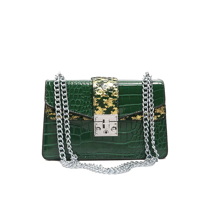 NOMK Vintage Crocodile Chain Shoulder Bag