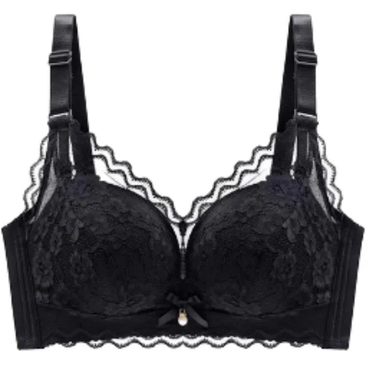 北极绒 小胸聚拢收副乳防下垂提拉调整型蕾丝无钢圈文胸 女款