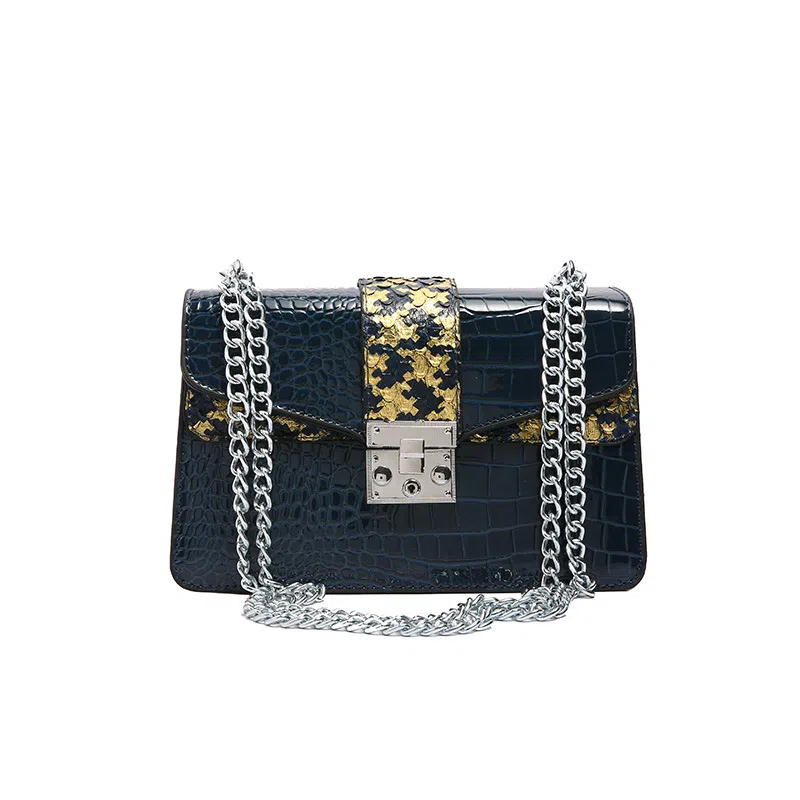 NOMK Vintage Crocodile Chain Shoulder Bag