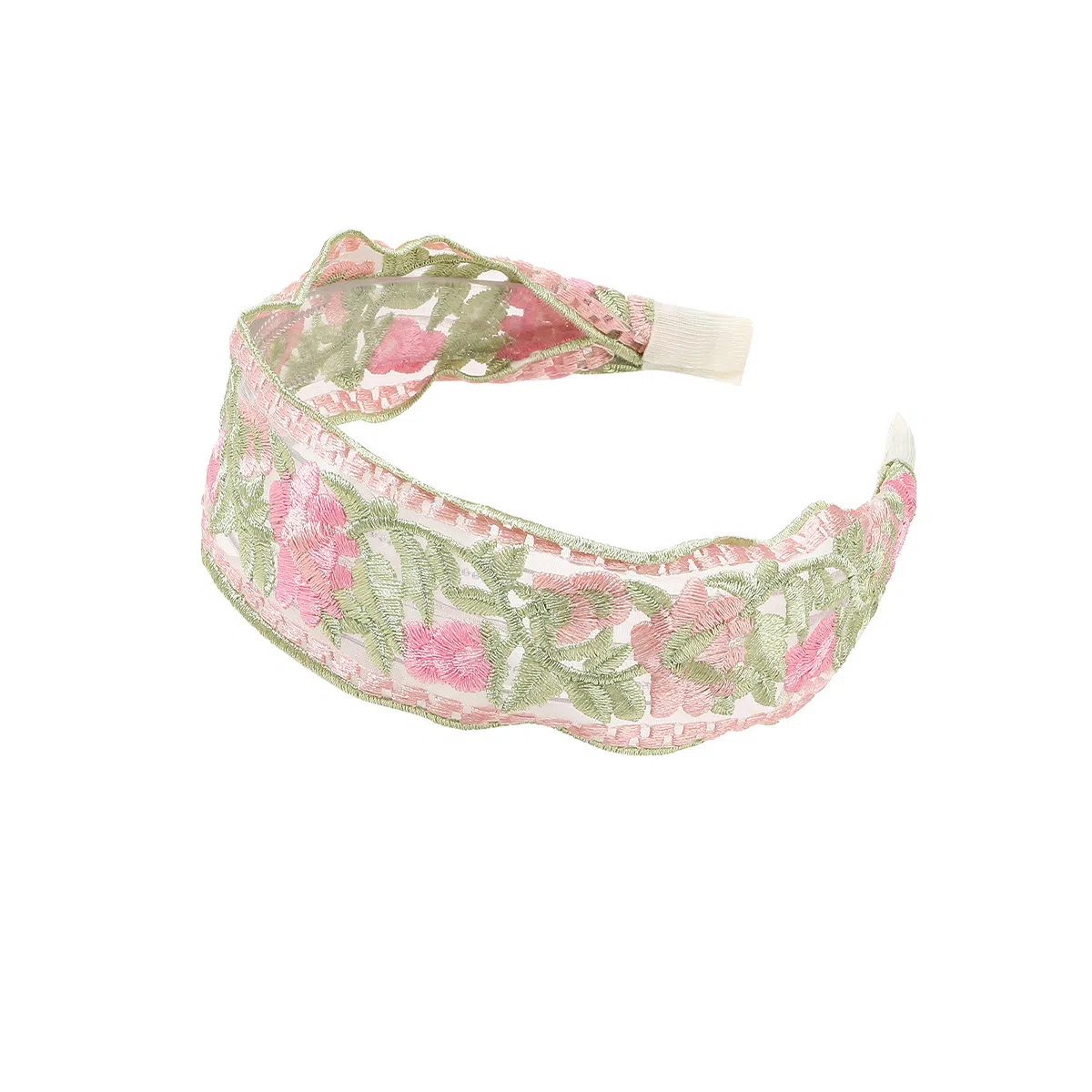 贯古今 新中式刺绣花朵高级感民族风碎花简约百搭宽边 布艺 发箍 女款