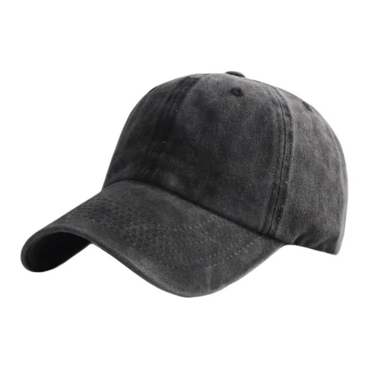 木林森 韩版日系软顶简约休闲复古做旧水洗牛仔街头 棉 鸭舌帽 男女同款情侣款