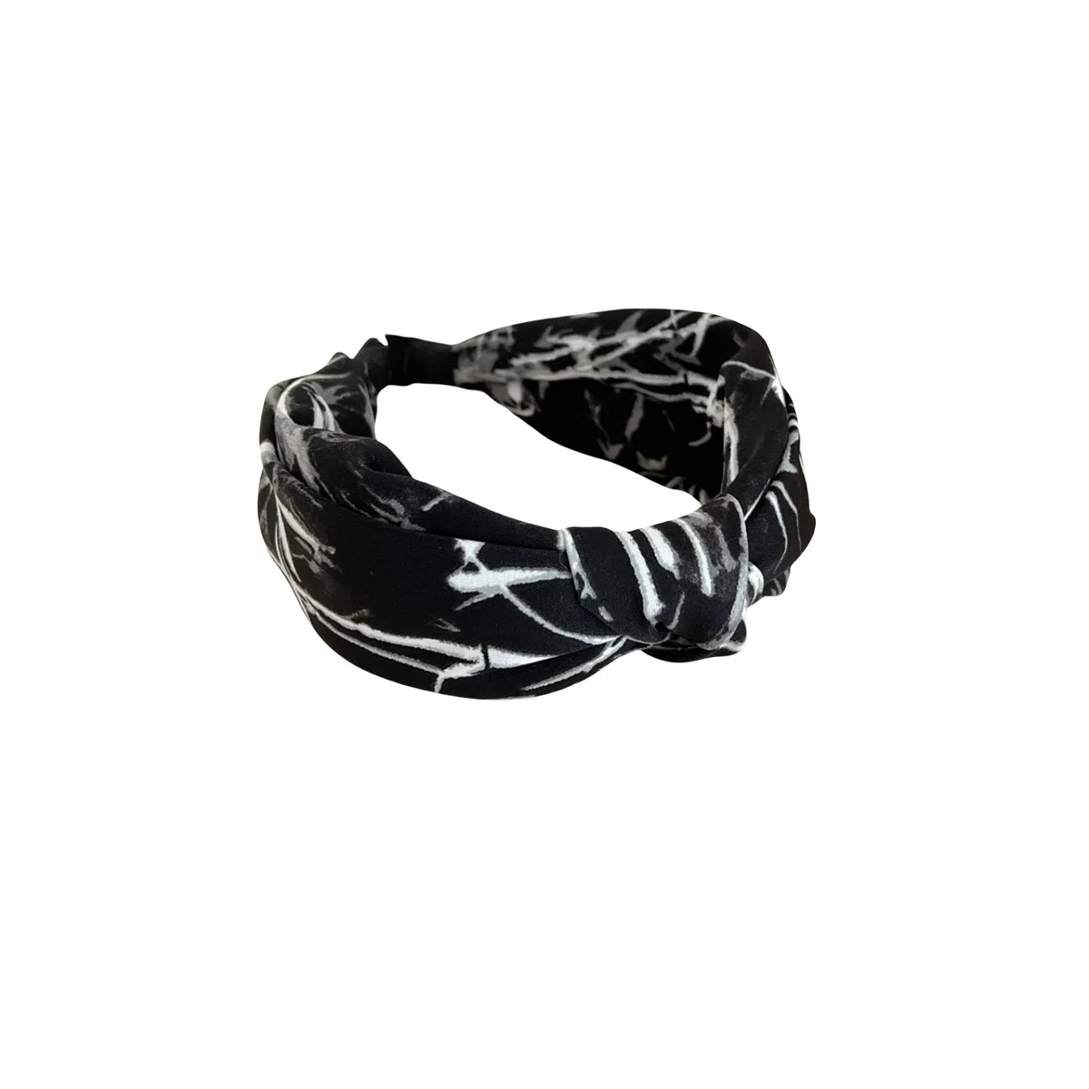 贯古今 新中式宽边水墨高级感碎花高颅顶头箍国风洗脸蝴蝶结发饰 布艺 发箍 女款