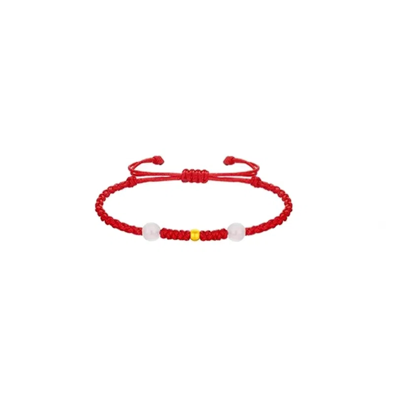 韵系 豆豆转运编织 铜镀金 手链 女款