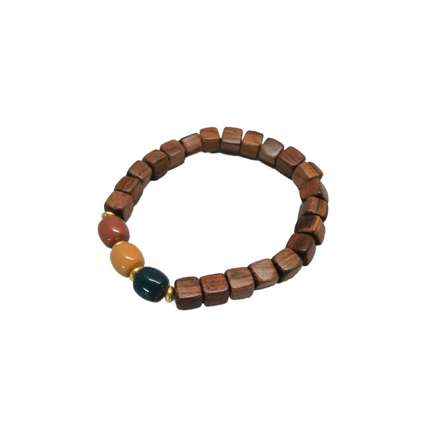 卓禹 多彩多福 黑花梨文玩珠串 新中式国潮佛珠手饰 花梨木 木作手串 男女同款情侣款