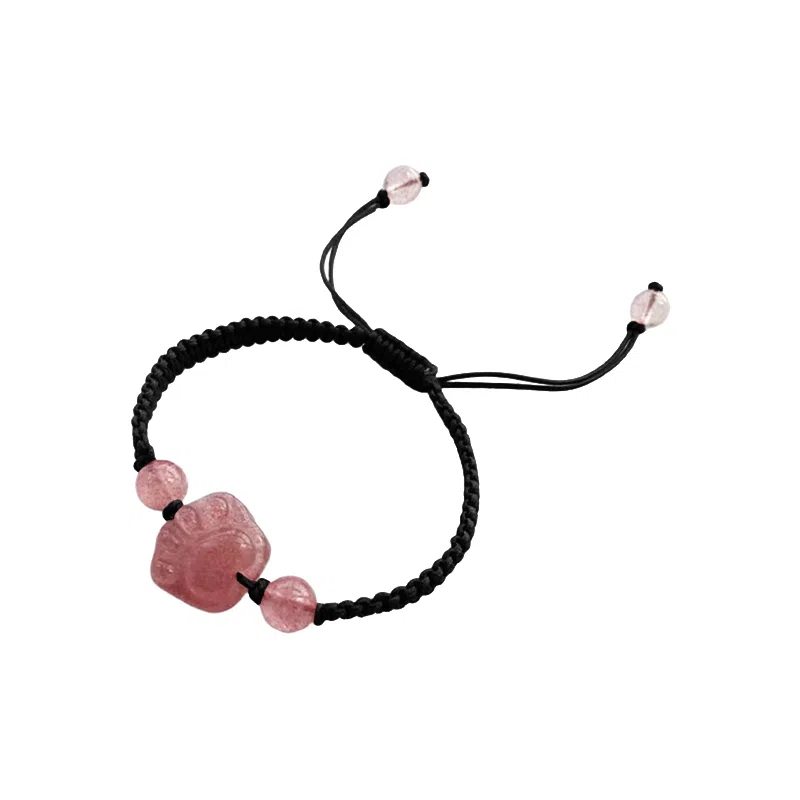 韵系 时尚小众猫爪吊坠 铜镀金 手链 女款