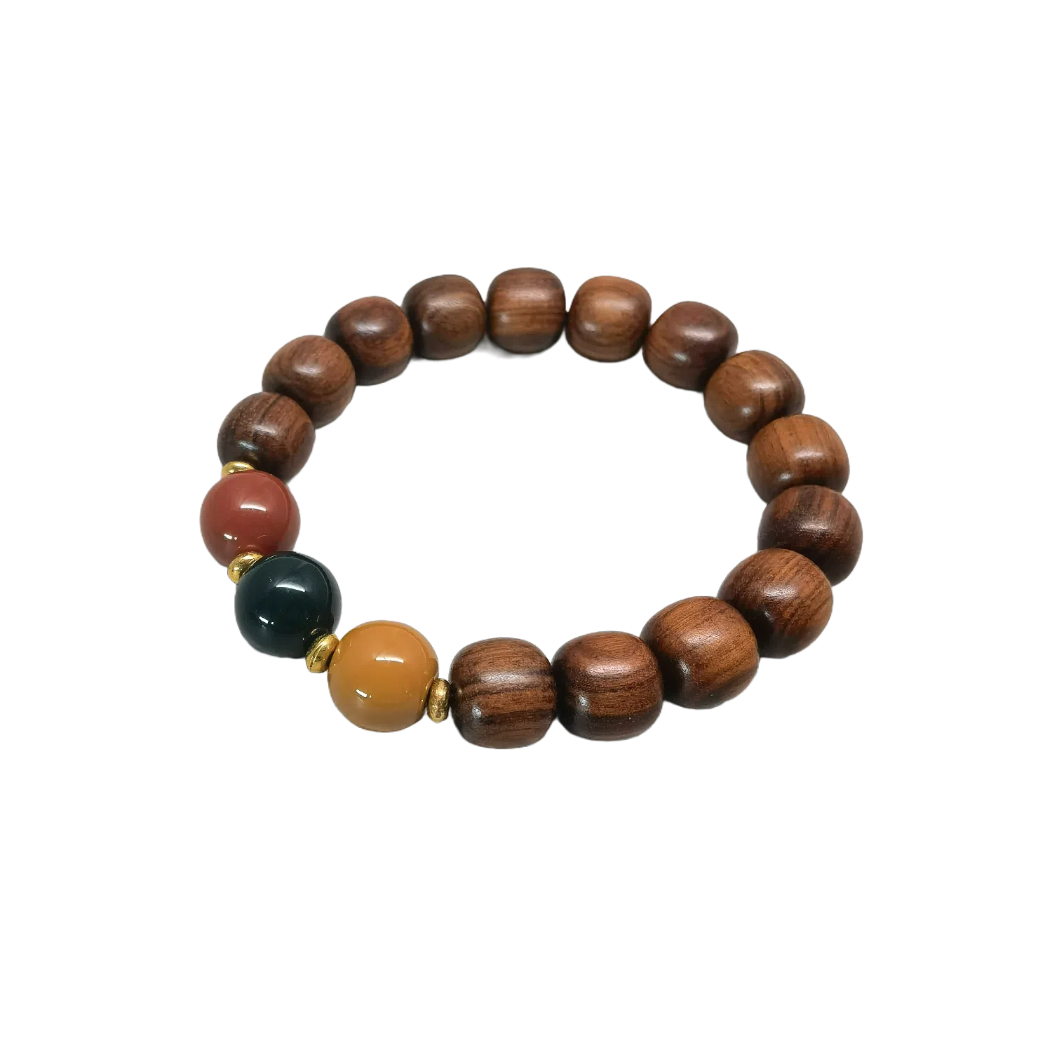 卓禹 多彩多福 黑花梨文玩珠串 新中式国潮佛珠手饰 花梨木 木作手串 男女同款情侣款