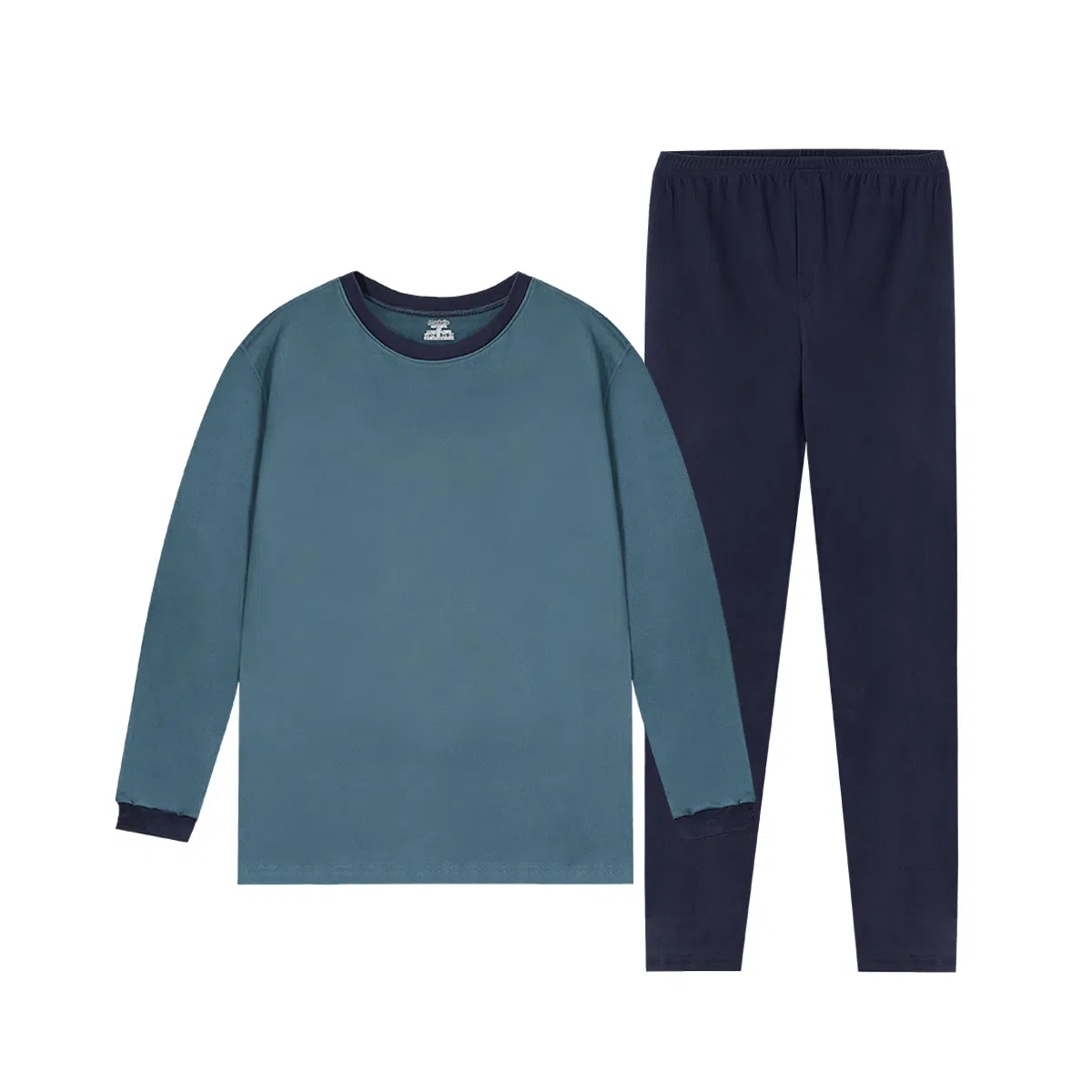 莫代尔 仿德绒打底圆领长袖秋衣秋裤保暖套装 男款