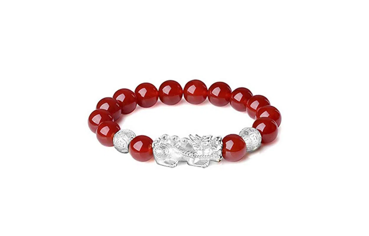 百利金 招财貔貅 国潮复古新中式平安转运精致轻奢小众创意设计霸气吞金兽转运珠 玛瑙 手串 男女同款情侣款