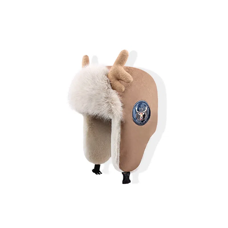 木林森 冬季加厚户外骑车防风护耳 毛绒皮质 雷锋帽 男女同款情侣款