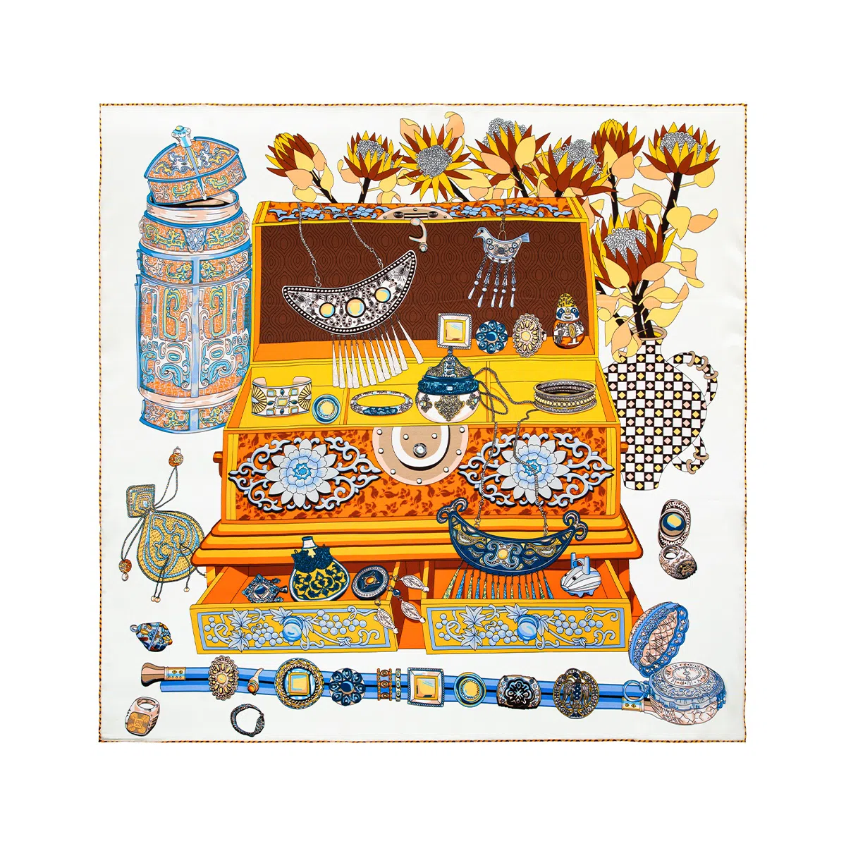 丝界 高级时尚素绉缎真丝百搭 桑蚕丝 丝巾 女款