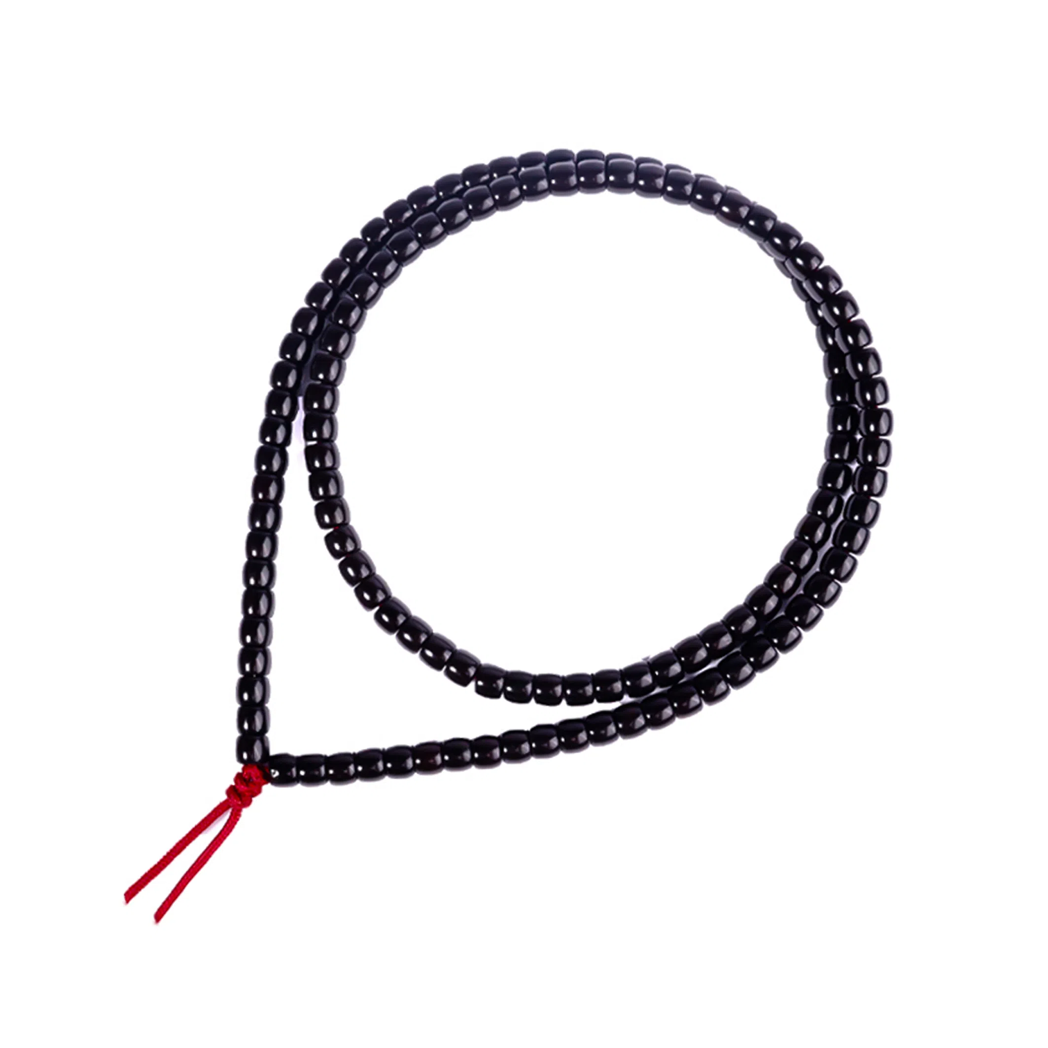 钰澜文玩 黑金素圈绕手挂脖珠串 椰蒂 手串 男女同款情侣款