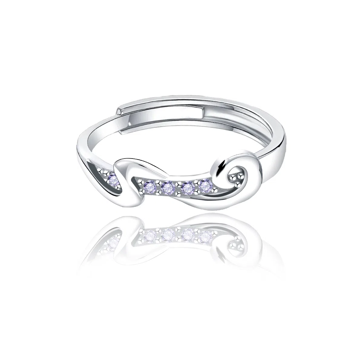 MAGICPOLE Eternal Love Couple Rings Silver