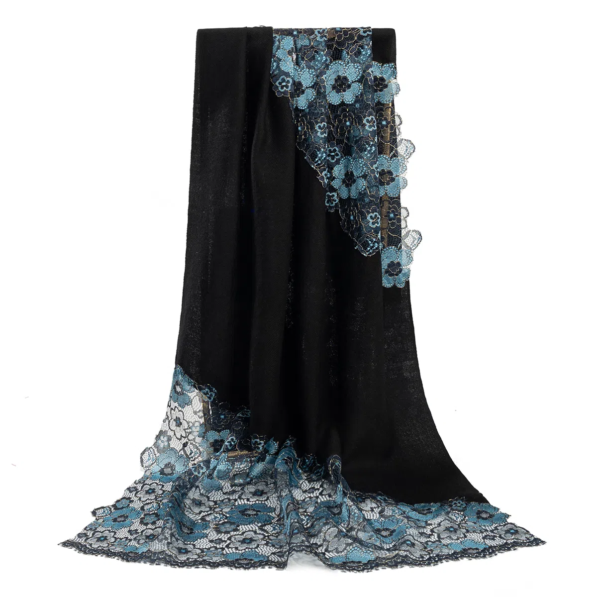 上海故事   高级感 刺绣羊毛围巾   围脖  女款  礼盒装