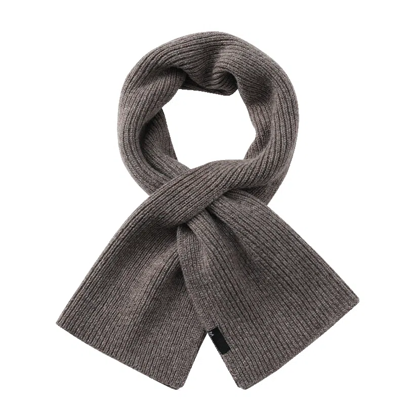 玖慕 纯羊毛秋冬百搭加厚保暖护颈针织交叉围脖短款 绒线围巾 女款