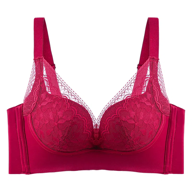 浪莎 舒适无痕无钢圈柔软亲肤轻薄透气收副乳防下垂聚拢文胸 女款 组合装