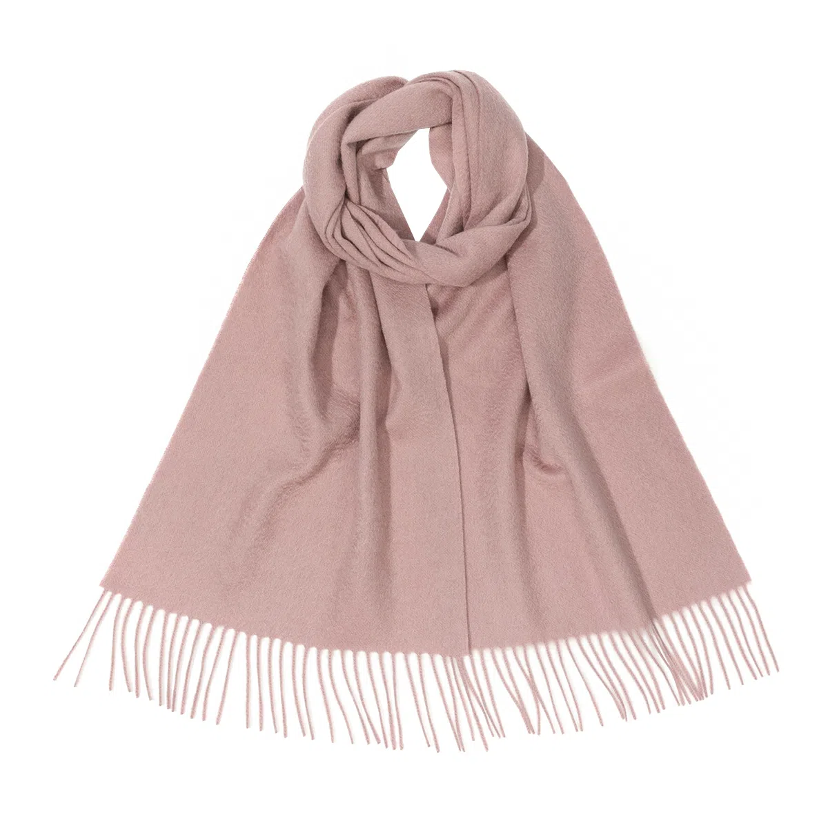 上海故事 纯色暖糯亲肤围脖 山羊绒 绒线围巾 男女同款情侣款 中国红礼盒装