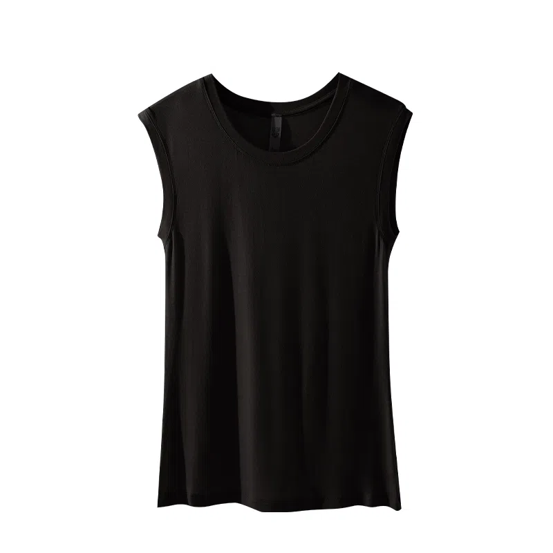 内在密码 羊毛蚕丝蓄热薄绒无痕纯色打底坎肩修身简约内搭上衣秋冬保暖上装 女款