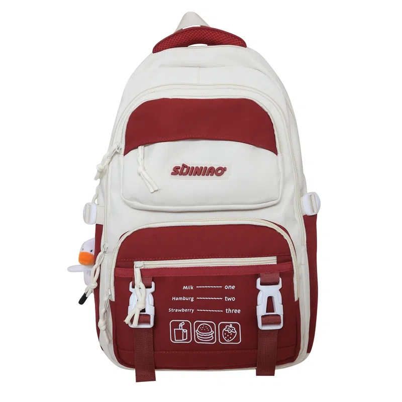 行途 休闲简约撞色便携 尼龙 双肩包 男女同款情侣款 多色