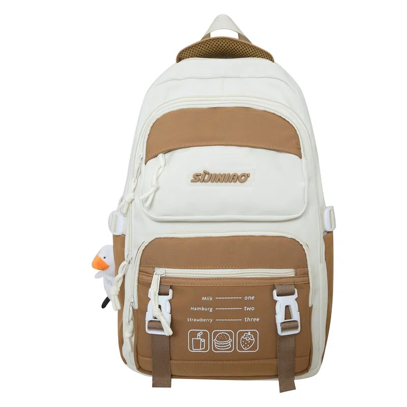 行途 休闲简约撞色便携 尼龙 双肩包 男女同款情侣款 多色