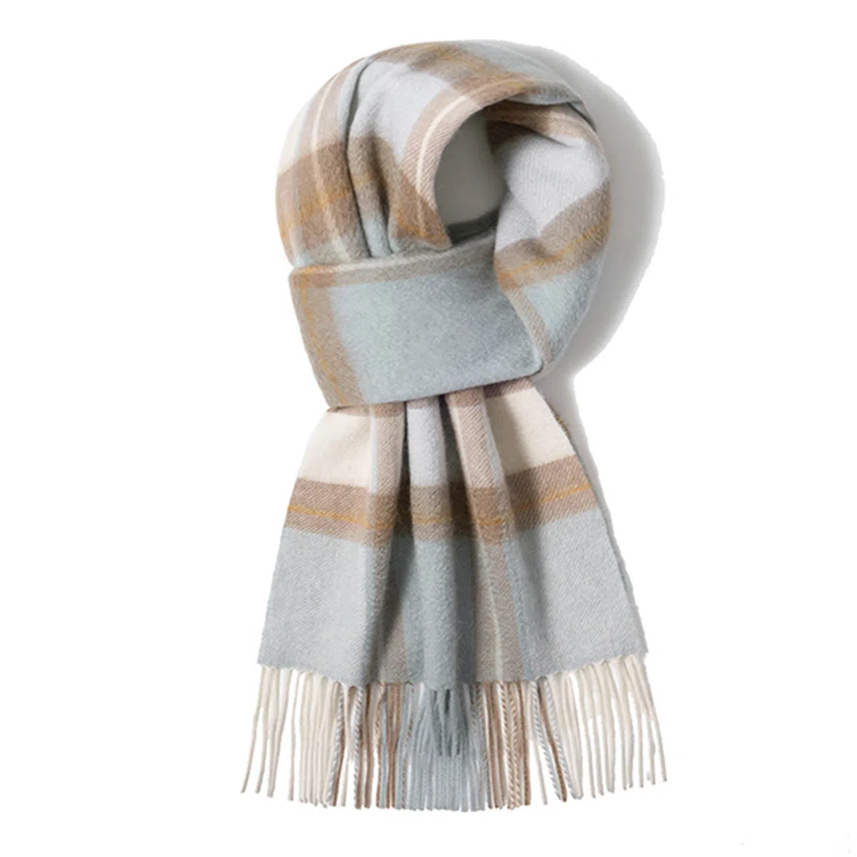 上海故事 通用款粗纺格子羊绒多种颜色 绒线围巾 女款