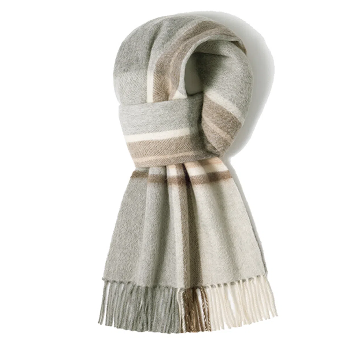 上海故事 通用款粗纺格子羊绒多种颜色 绒线围巾 女款