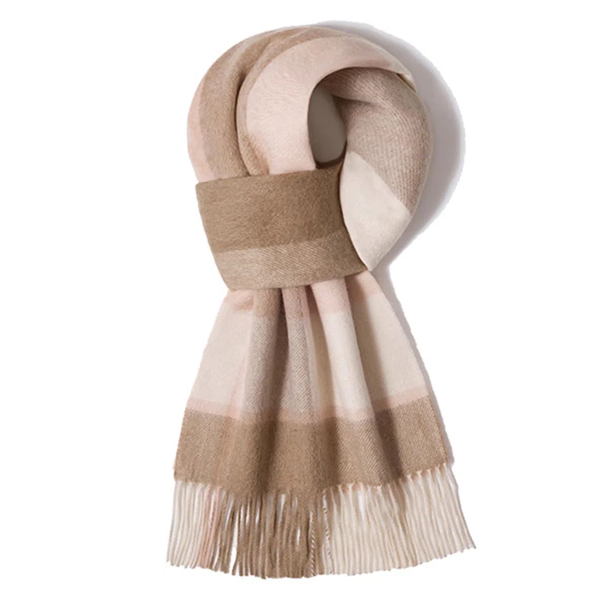 上海故事 通用款粗纺格子羊绒多种颜色 绒线围巾 女款