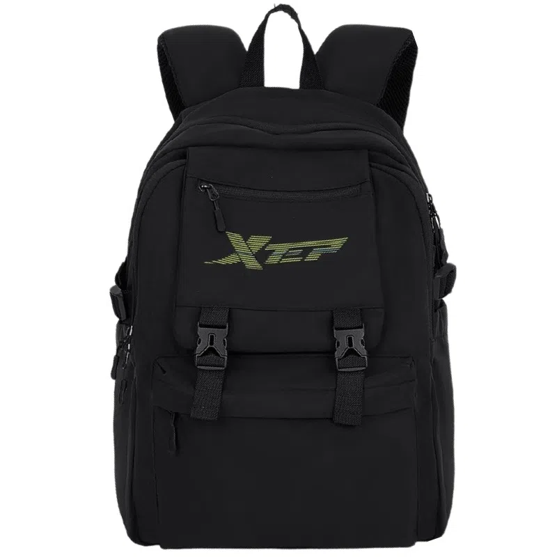 特步 大容量旅行初中高中大学生上课通勤轻便防泼水 织物 电脑包双肩包 常规 男女同款情侣款 白色