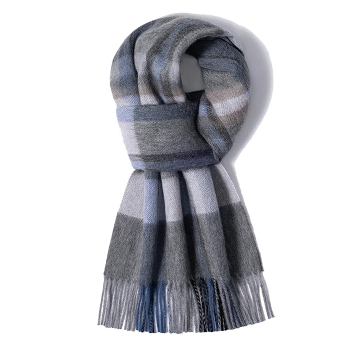 上海故事 通用款粗纺格子羊绒多种颜色 绒线围巾 女款