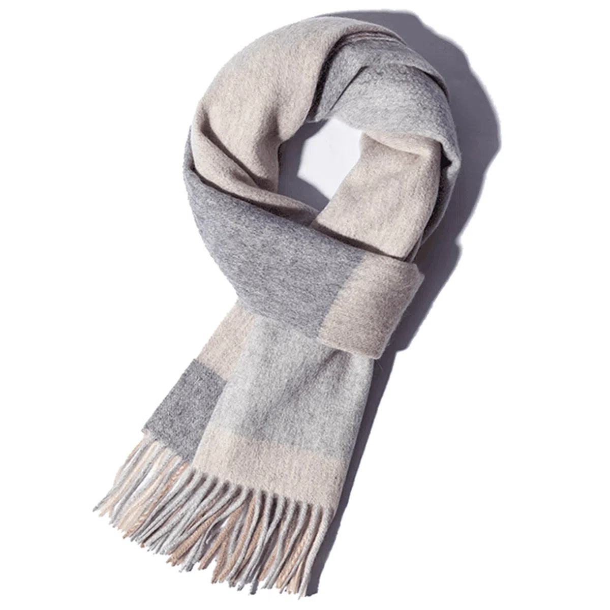 上海故事 通用款粗纺格子羊绒多种颜色 绒线围巾 女款