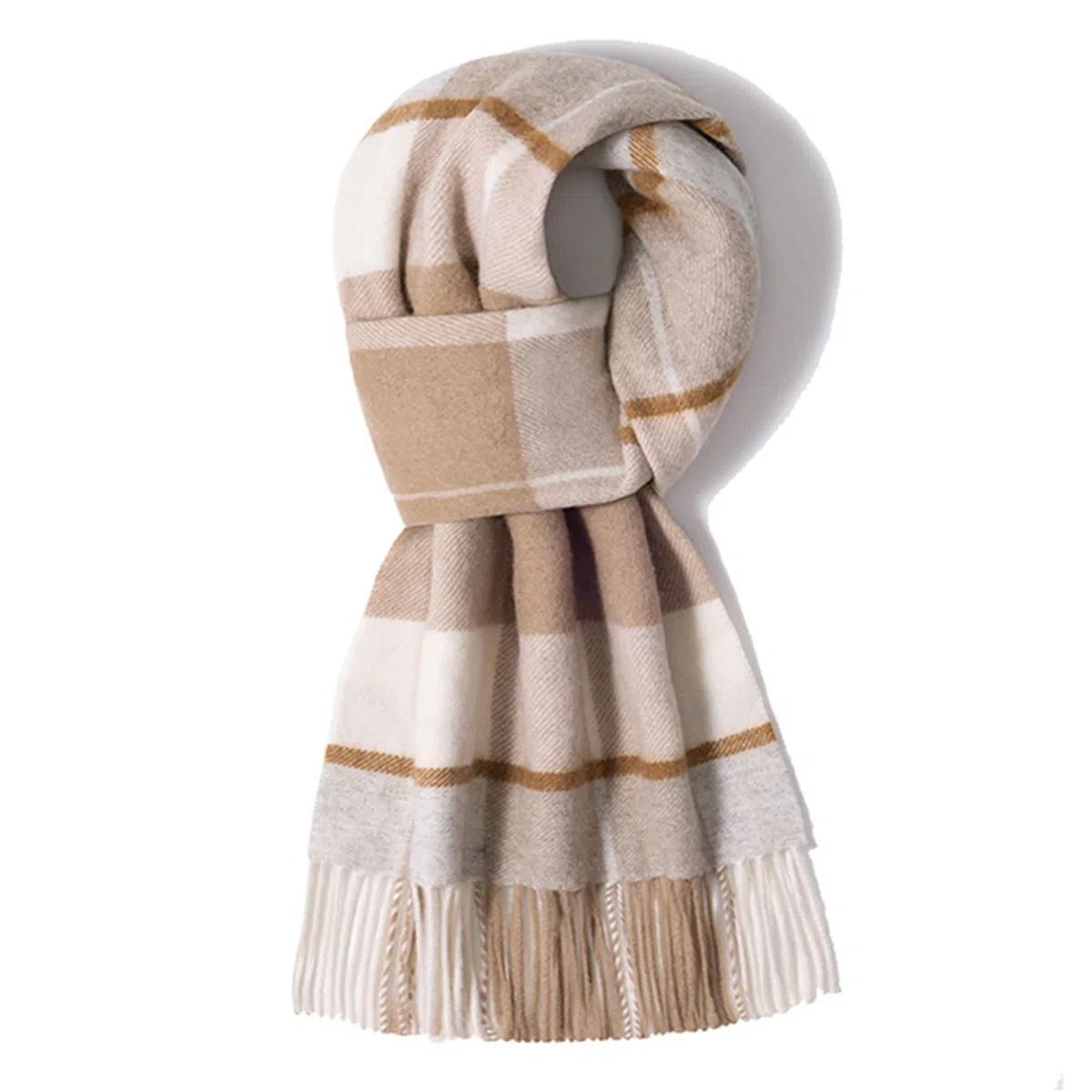 上海故事 通用款粗纺格子羊绒多种颜色 绒线围巾 女款