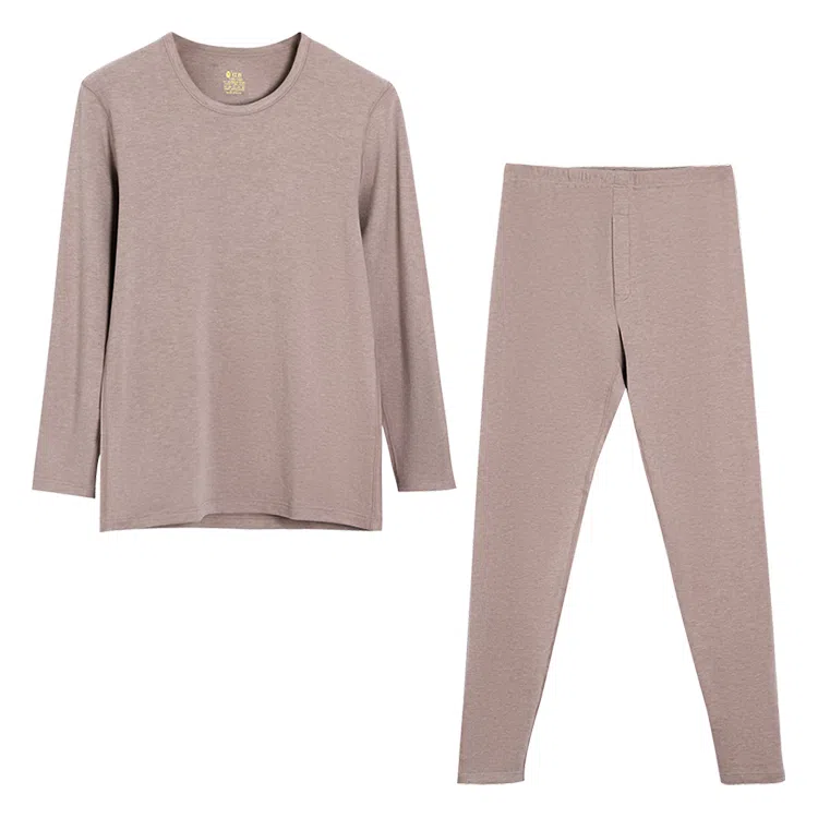 红豆 简约舒适休闲长袖上衣松紧腰长裤保暖套装 男款