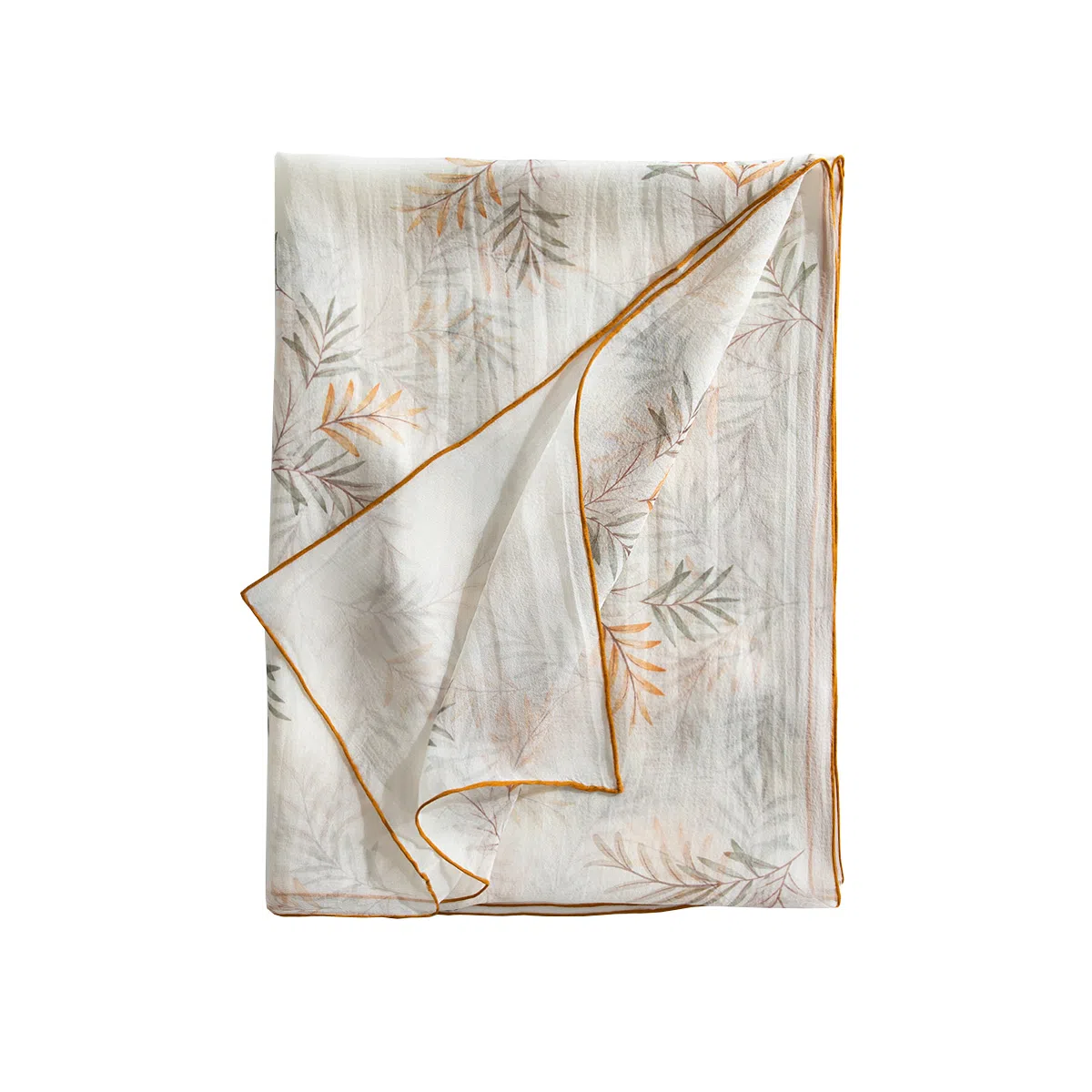 丝界 时尚轻薄珍珠纱真丝百搭长巾 丝巾 女款