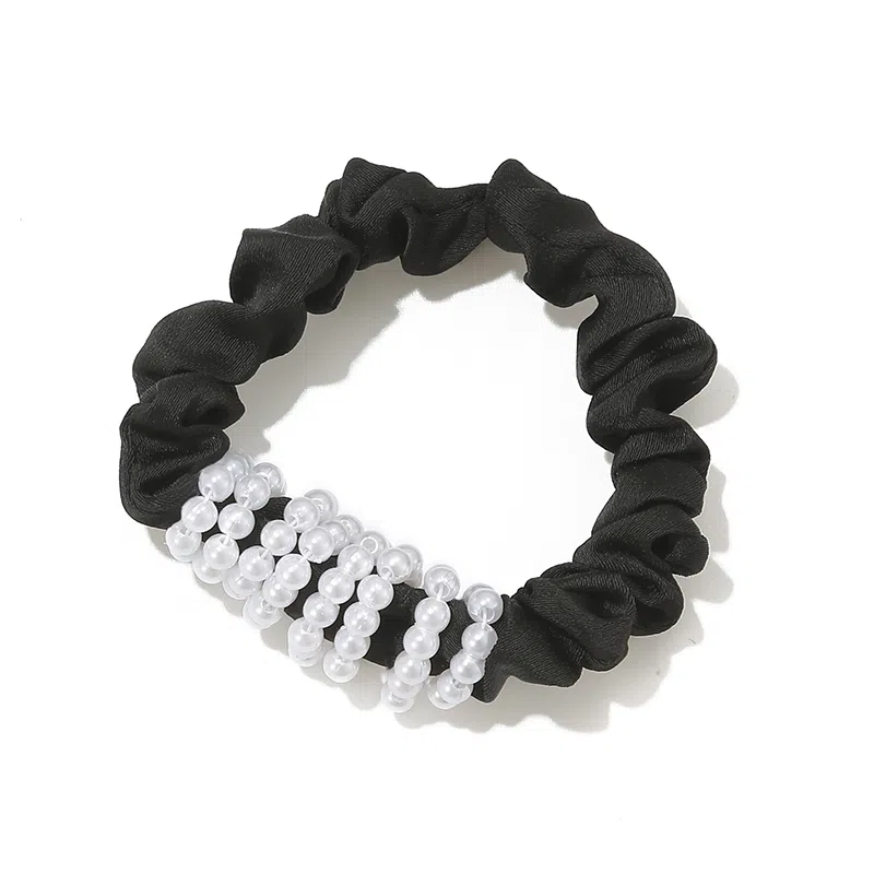 如花梦 法式立体缠绕优雅缎面高马尾精致复古端庄高弹力不伤发 布艺 发圈 女款