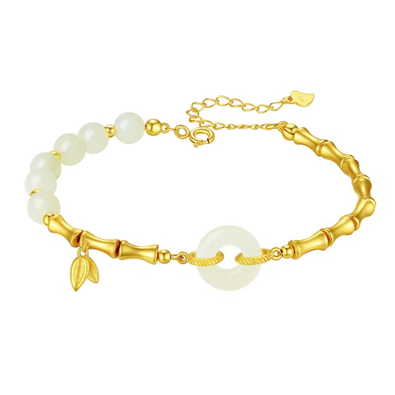 芷悦 平安 和田玉手链 白玉 女款